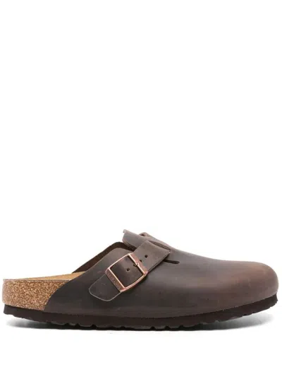 Birkenstock Boston Bs Natural Oiled Leather In Brown