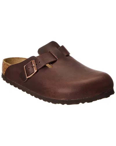 Birkenstock Boston Bs Oiled Leather Clog In Brown