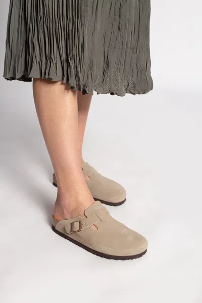 Birkenstock Round Head Logo Muller Shoes In Neutral