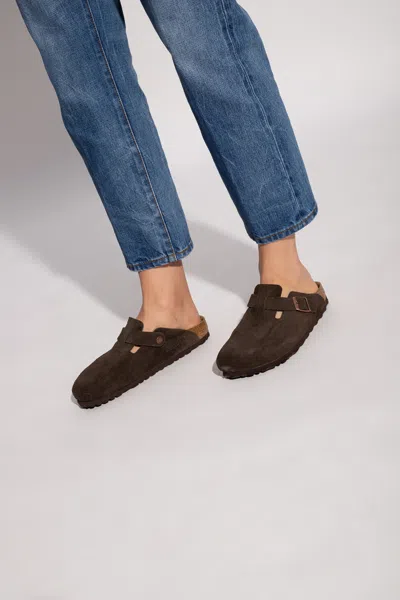 Birkenstock ‘boston Bs' Slides In Brown
