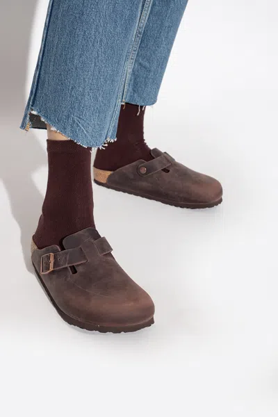 Birkenstock ‘boston Bs' Slides In Brown