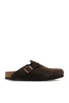 Birkenstock Brown Regular Boston Soft Footbed Slip-on Loafers In Mocha