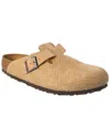 Birkenstock Boston Suede Sandals In Beige