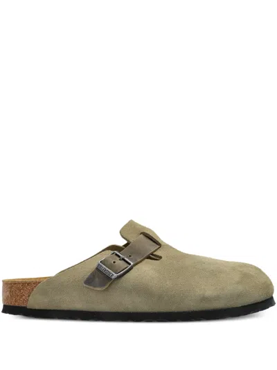 Birkenstock Boston Bs Clogs Aus Wildleder In Green