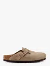 Birkenstock Boston Bs Suede Mule In Gray