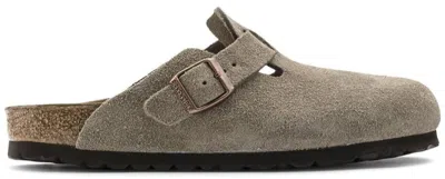 Birkenstock Boston Bs Suede Taupe In Multi