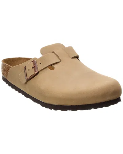 Birkenstock Boston Bs Waxy Leather Clog In Neutral
