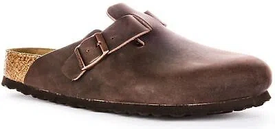 Pre-owned Birkenstock Boston Bs Womens Sandals In Brown Size Us 5 - 11