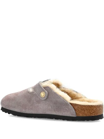 Birkenstock Boston Buckle-detail Mules In Purple