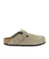 Birkenstock Suede Leather Sneaker With Anatomical Cork-latex Footbed In Nude