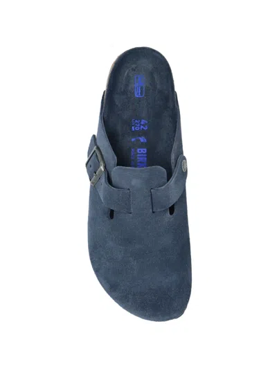 Birkenstock Boston Buckle-strap Mules In Blue