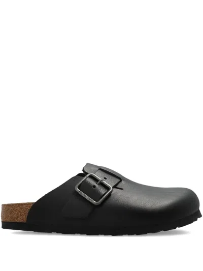 Birkenstock Boston Buckled Mules In Black
