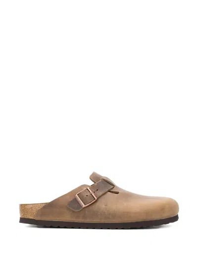 Birkenstock Boston Buckled Slip-on Clogs In Neutral