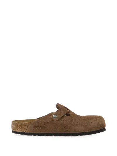 Birkenstock Boston Buckle-fastening Mules In Brown