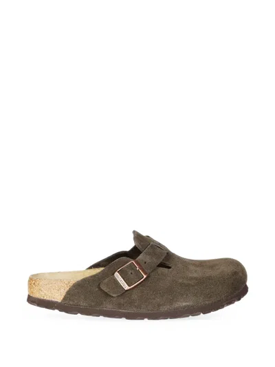 Birkenstock Boston Buckle-fastening Mules In Green