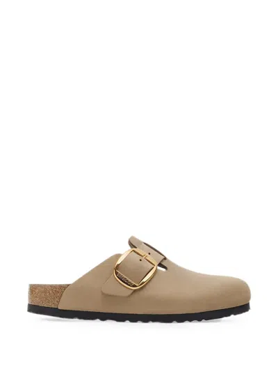 Birkenstock Boston Buckle-fastening Mules In Neutral