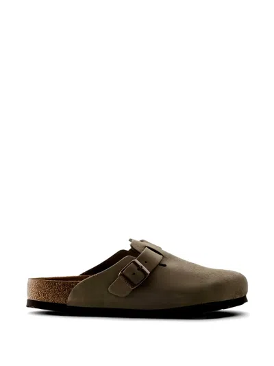 Birkenstock Boston Soft Footbed Oiled Leather Sandal In Gray