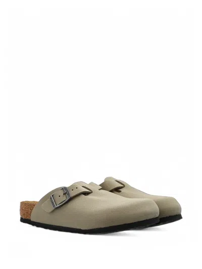 Birkenstock Kids' Boston Buckle-strap Slippers In Neutrals