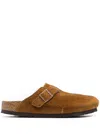 Birkenstock Tan Boston Soft Footbed Clogs In Beige