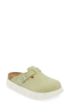 Birkenstock Boston Chunky Clog In Faded Lime