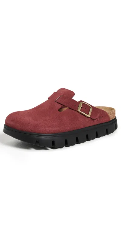 BIRKENSTOCK BOSTON CHUNKY CLOGS ZINFANDEL