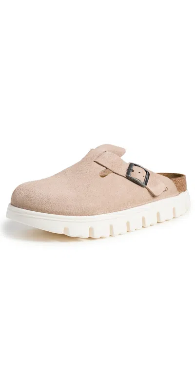 BIRKENSTOCK BOSTON CHUNKY MULES WARM SAND
