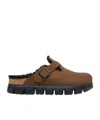 Birkenstock Boston Chunky Shearling In Brown