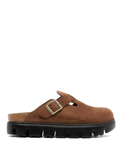 Birkenstock Maison Margiela Light Blue Cotton Jeans In Brown