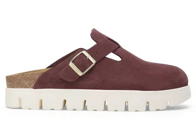 Pre-owned Birkenstock Boston Chunky Suede (narrow) (women's) Sneakers In Berry Crush