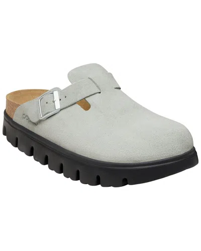 Birkenstock Boston Chunky Suede Sandal In Neutral