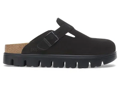 Pre-owned Birkenstock Boston Chunky Suede Sole (narrow) (women's) Sneakers In Black