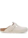 Birkenstock Boston Suede In Weiss