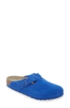 Birkenstock Boston Mens Adjustable Footbed Slide Sandals In Blue