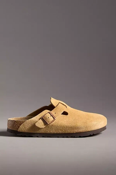 Birkenstock Boston Clogs In Beige