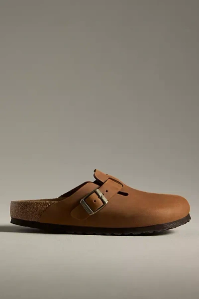 Birkenstock Boston Clogs In Brown