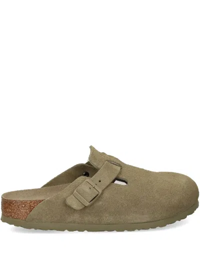 Birkenstock Boston Clogs In Grün
