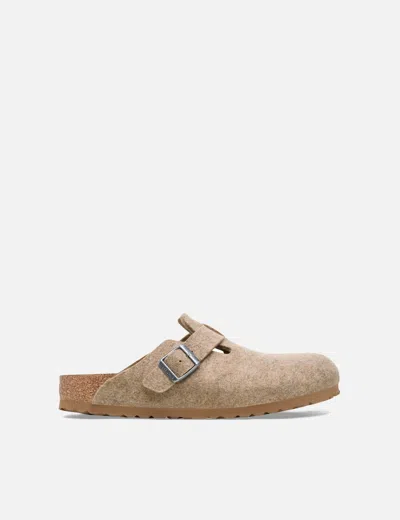 Birkenstock Boston Sfb Vl Regular Sandal Nude In Beige