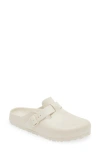 Birkenstock Women's Boston Slip On Buckled Clog Flats In Eggshell