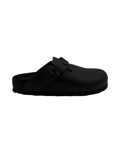 Birkenstock Boston Exquisite Black Natural Lea Sandals