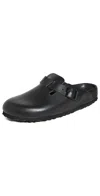 Birkenstock Sandals With Buckle Strap And Open Back In Black