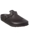 Birkenstock Boston Exquisite Leather Clog In Black
