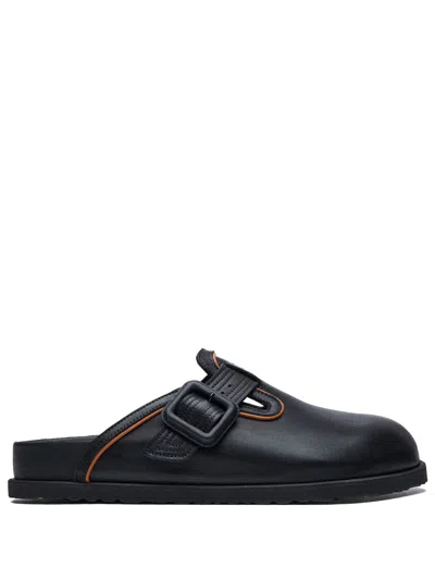 Birkenstock Boston Exquisite Nappa Leather Mule In Black