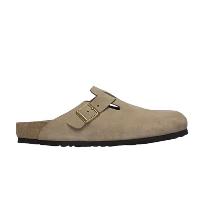 Pre-owned Birkenstock Boston Exquisite Suede Sandal 'taupe' | Tan | Men's Size 41 In Brown