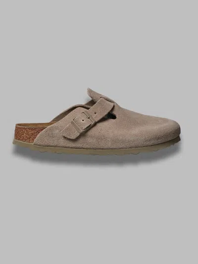 Birkenstock Boston Faded Khaki, Suede Leather - Calz. ♪