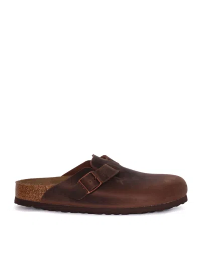 Birkenstock Boston Habana, Oiled Leather, S In Brown