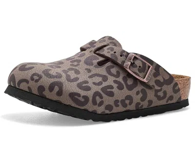 Birkenstock Boston Kids Es - (toddler/little Kid/big Kid) Kids Shoes Mocha Leopard: Eu 26 (us 8-8.5 Toddler) Nar In Brown