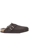 Birkenstock Boston Lamb Fur In Marrone