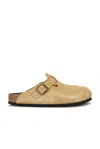 Birkenstock Beige Regular Boston Slip-on Loafers In Brown
