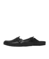 Birkenstock Boston Leather Buckled Clogs In Black