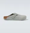 Birkenstock Boston Leather Clogs In Grey